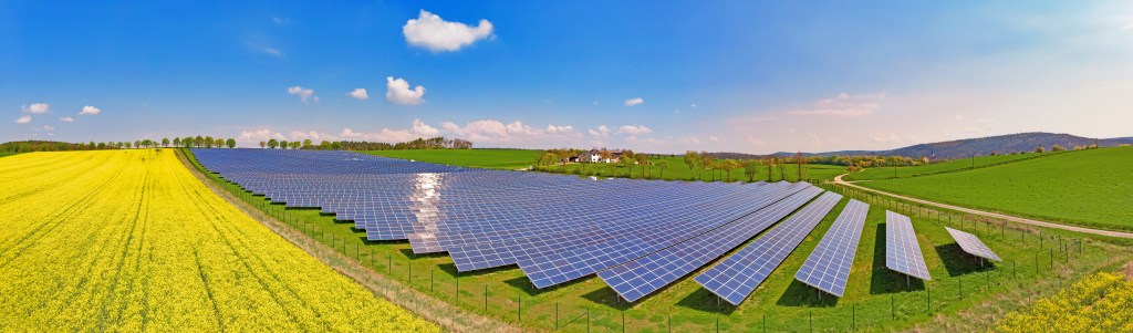 Aerial,View,Of,Solar,Park,